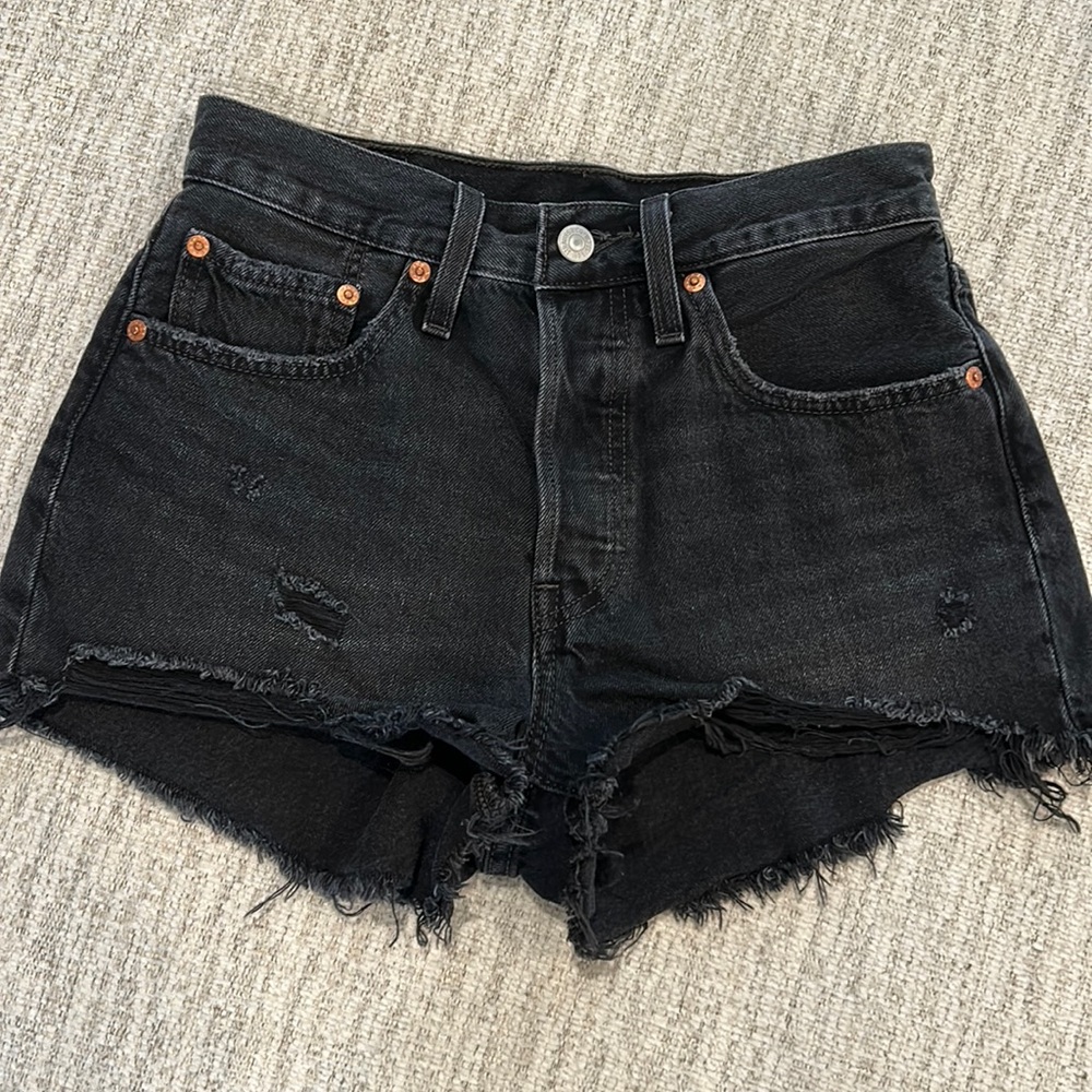 Black Levi 501 shorts